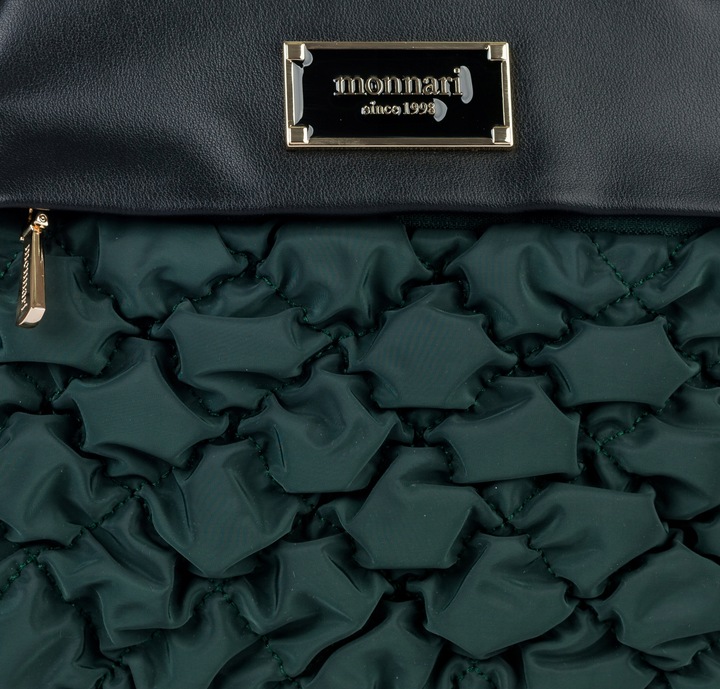 TOREBKA LISTONOSZKA MONNARI PIKOWANA SPORTOWA POJEMNA 3 KOMOROWA Zielona