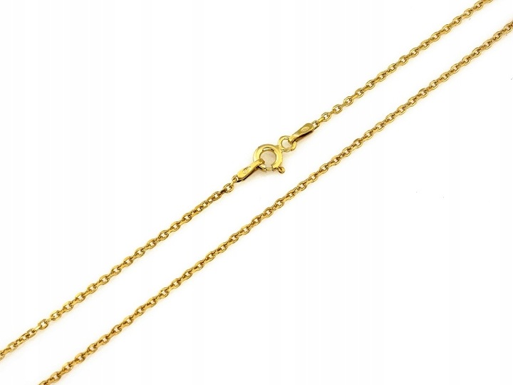 Łańcuszek 925 srebrny pozłacany elegancki modny prezent ankier 1.2mm r45