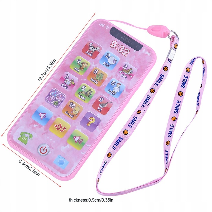 ZABAWKOWY SMARTFON TELEFON EDUKACYJNY