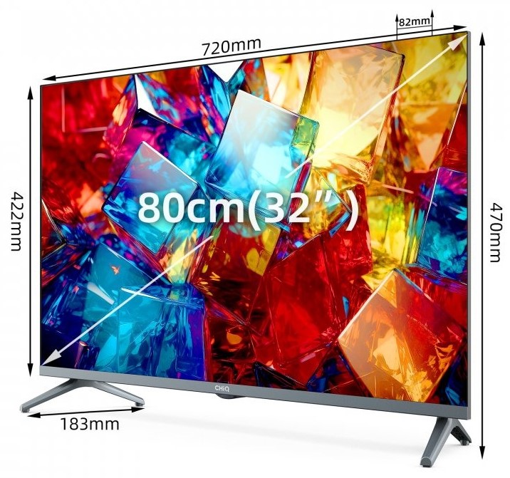 Telewizor ChiQ L32QM8T 32" QLED FHD Google TV Dolby Audio Chromecast DBX-TV