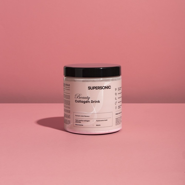 SUPERSONIC Collagen kolagen Beauty Drink porzeczka-mięta