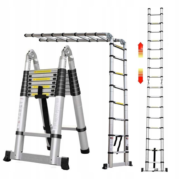 Drabina Aluminiowa Teleskopowa Składana 2.5 + 2.5M