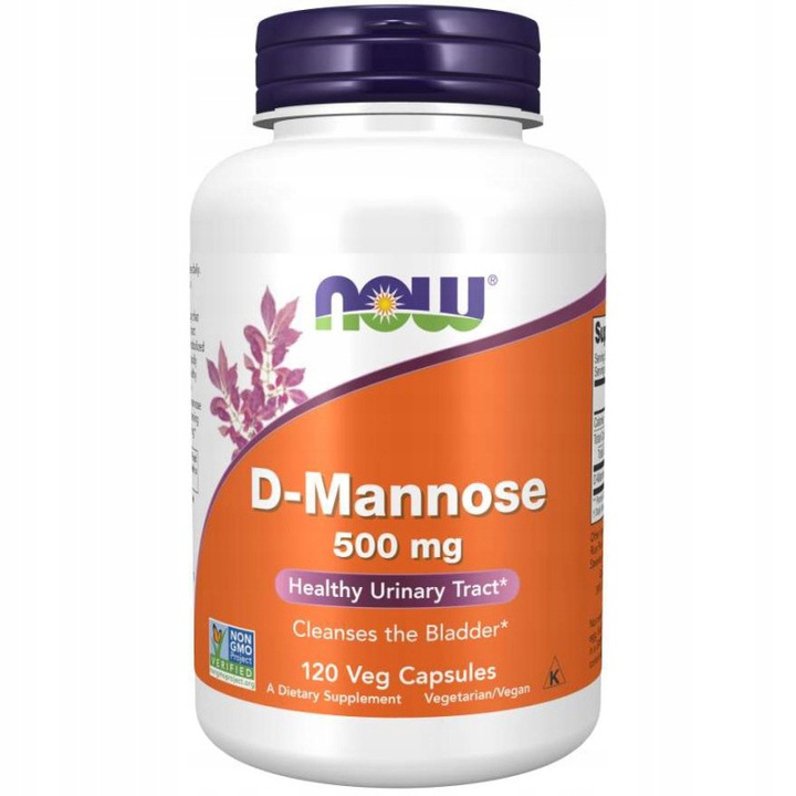 Now Foods D-Mannoza 500 mg 120 kaps Drogi Moczowe