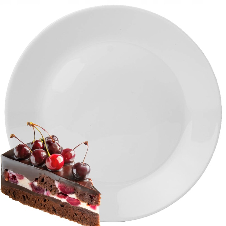 Komplet talerzy Sonia białe 12 szt. na desery na przystawki sałatki