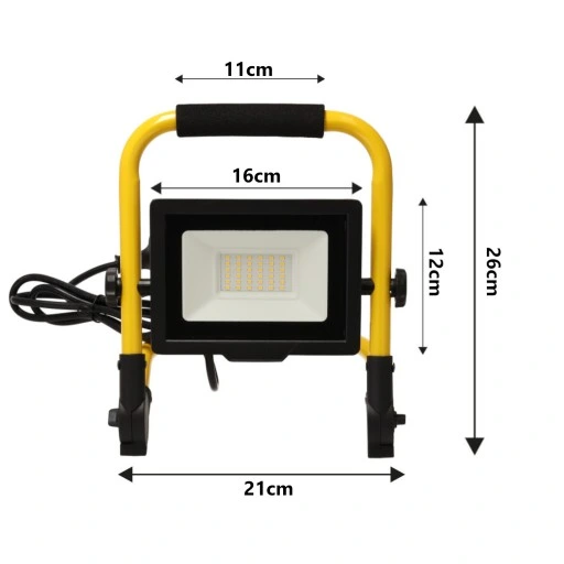 HALOGEN LED 50W Roboczy Budowlany IP65 z Uchwytem
