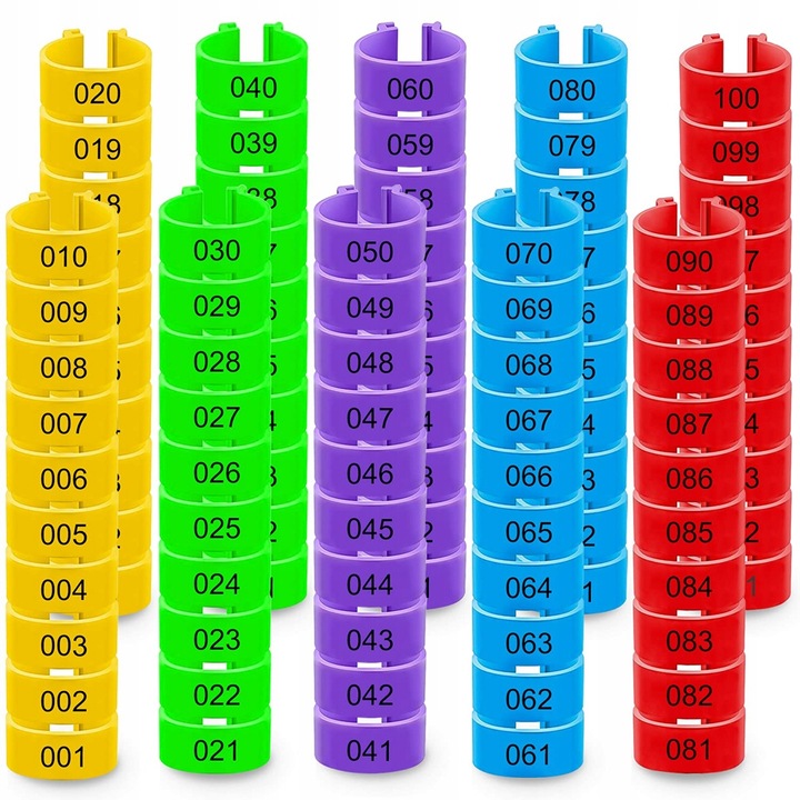 ZNACZNIKI OBRĄCZKI KLIPSY DLA KUR KACZEK GĘSI PTAKÓW 16MM 0.5-2.5kg