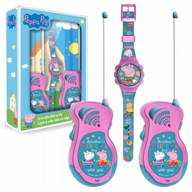 Zestaw Walkie talkie z zegarkiem cyfrowym Świnka Peppa. Peppa Pig PP17047