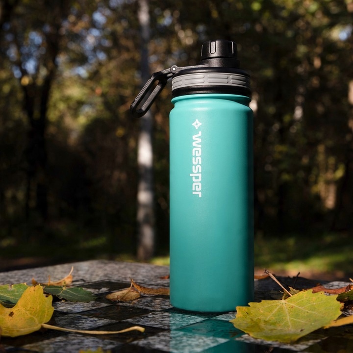 Butelka Termiczna Wessper Kubek Termiczny ze Słomką Stal Nierdzewna 500ml