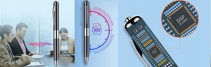 DŁUGOPIS MINI DYKTAFON SZPIEGOWSKI PENDRIVE 15H HQ Do Podsłuchu Detekcja