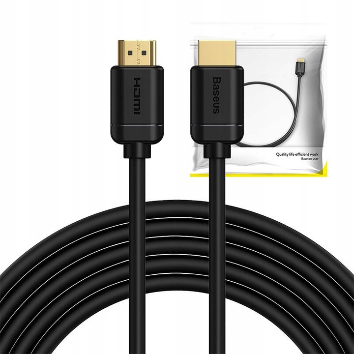 BASEUS KABEL PRZEWÓD HDMI 2.0 4K 60HZ 120HZ UHD 3D HDR HIGH SPEED 18GBPS 5M