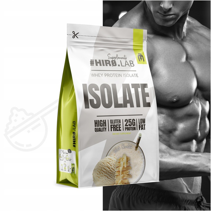 Izolat Białka BIAŁKO 700 g WPI Whey Protein Isolate Biała Czekolada Hiro