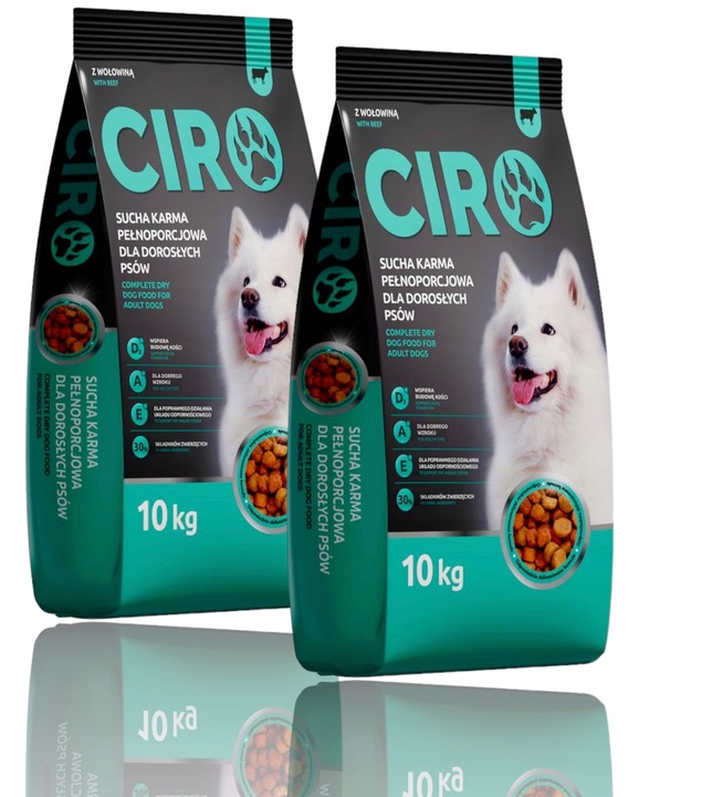Karma sucha dla psa Ciro 10 kg wołowina wszystkie rasy Adult