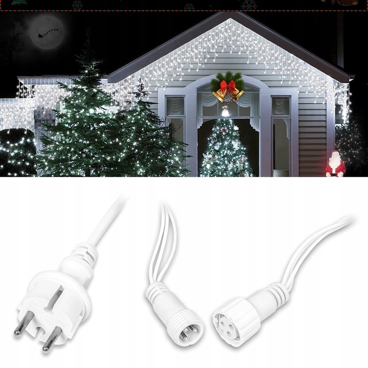 Sople FLASH BIAŁY Zimny 300 LED + FLASH