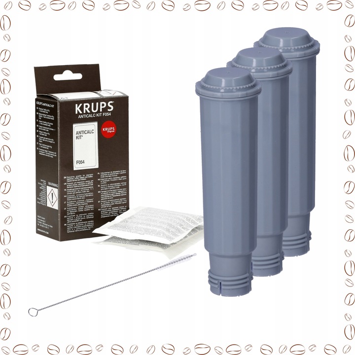 3x Filtr do ekspresu Krups zamiennik Spitze Gewinde i Odkamieniacz F054