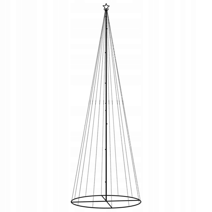 ZEWNĘTRZNA CHOINKA LAMPKI LED DEKORACJA Świąteczna Ozdoba 732 LED 160x500cm