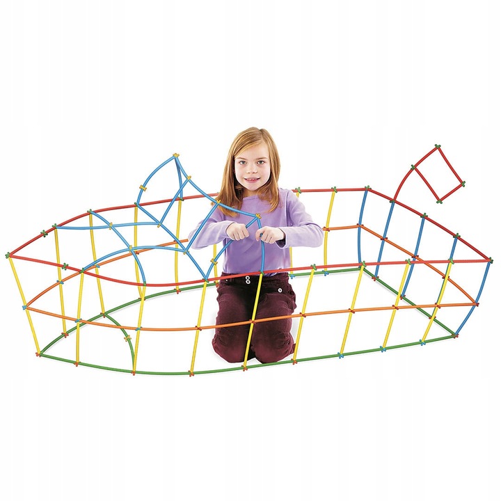 Klocki Konstrukcyjne Słomki Patyczki do Budowania Zestaw XL 800 elementów