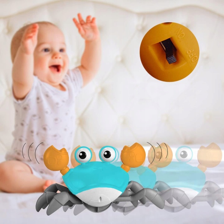 PEŁZAJĄCY KRAB INTERAKTYWNY ZABAWKA dla dzieci DŹWIĘK MUZYKA Do Raczkowania