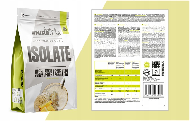 Izolat Białka BIAŁKO 700 g WPI ISO Whey Protein Isolate Ananas Hiro