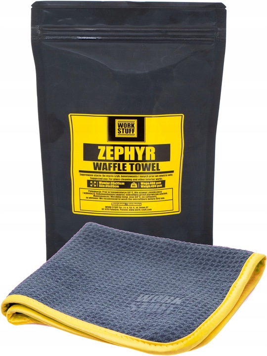 WORK STUFF ZEPHYR MIKROFIBRA WAFLOWA DO CZYSZCZENIA SZYB 35X35 CM