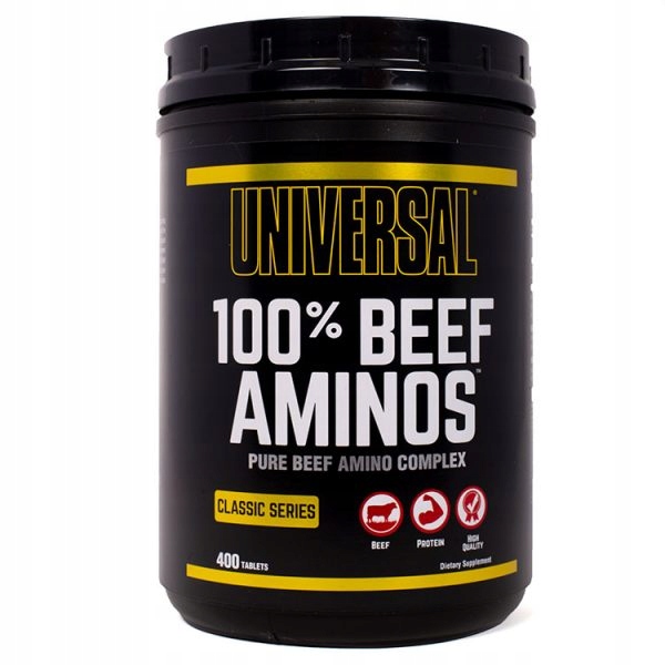UNIVERSAL 100% BEEF AMINOS 400 Tab WOŁOWE EAA BCAA