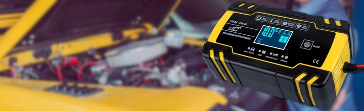 PROSTOWNIK ŁADOWARKA AUTOMATYCZNY INTELIGENTNY LCD 24V 12V 8A