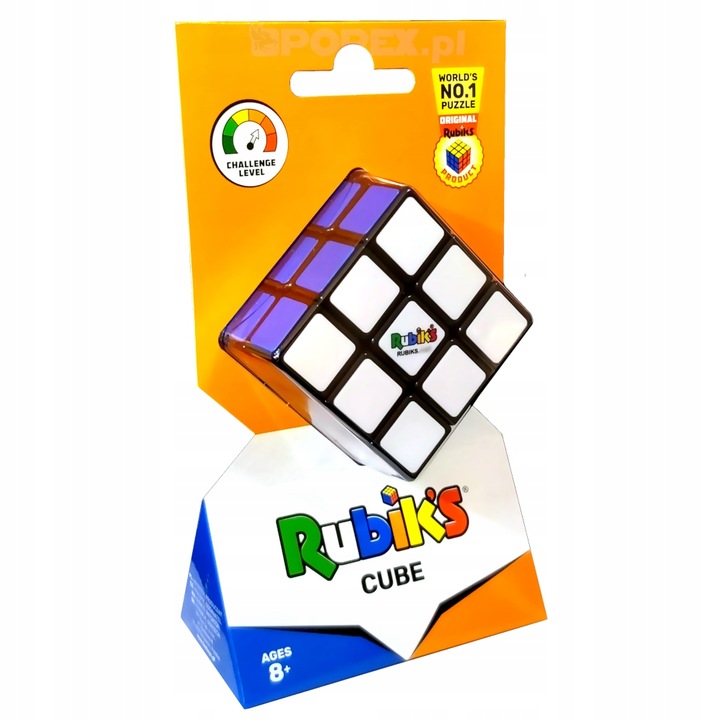 KOSTKA RUBIKA ORYGINALNA RUBIK'S 3x3 + PODSTAWKA + ALGORYTMY SAMOUCZEK PL