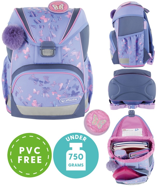 TORNISTER SZKOLNY HERLITZ ULTRALIGHT BUTTERFLY PARADISE 8-9 LAT