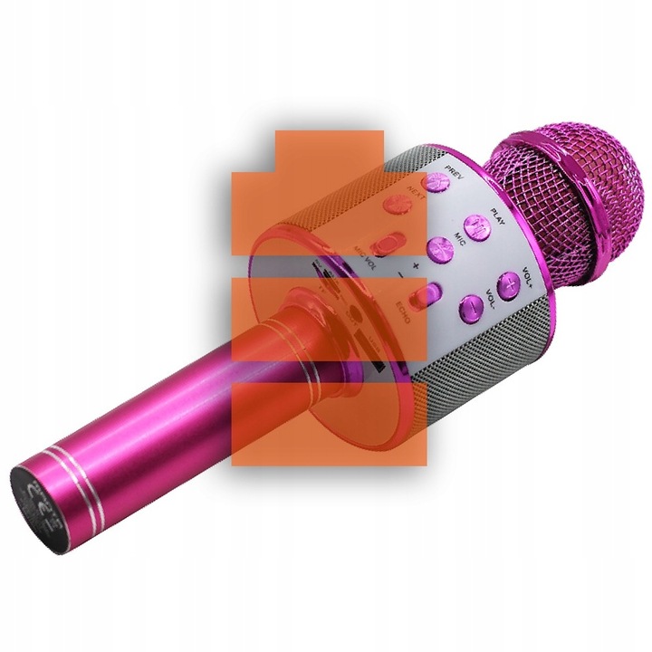 Mikrofon Karaoke Zabawka Dla Dzieci Z Głośnikiem ECHO Manta Bluetooth Róż