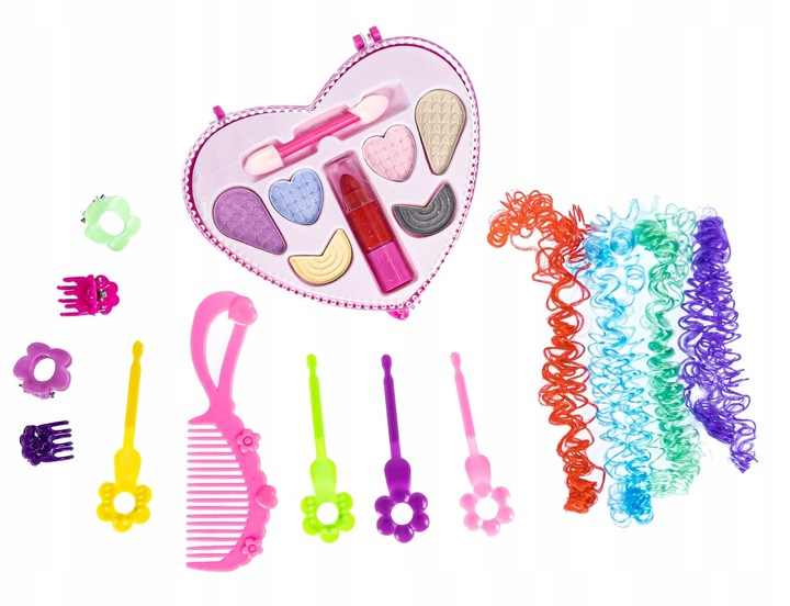 GŁOWA LALKA DO STYLIZACJI I CZESANIA WŁOSÓW MAKIJAŻU DLA DZIECI + AKCESORIA