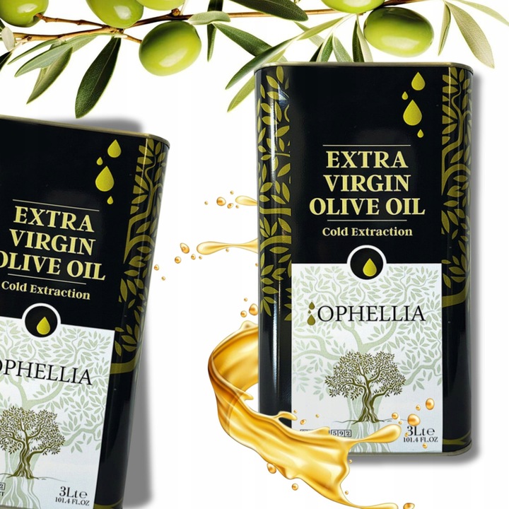 Oliwa z Oliwek Extra Virgin 3L Grecka Ophellia Premium Ekstrakcja na Zimno