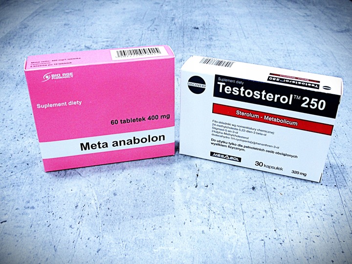 Mocny Preparat Testosterol + Meta Masa Siła libido Testosteron sterole