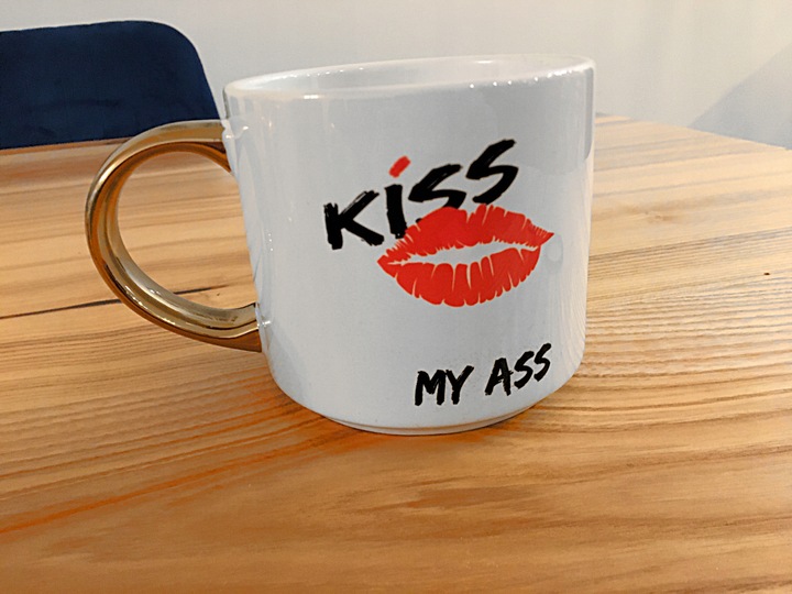 kubki Kubek szeroki złote ucho 400 ml z nadrukiem fotokubek zdjęcie prezent