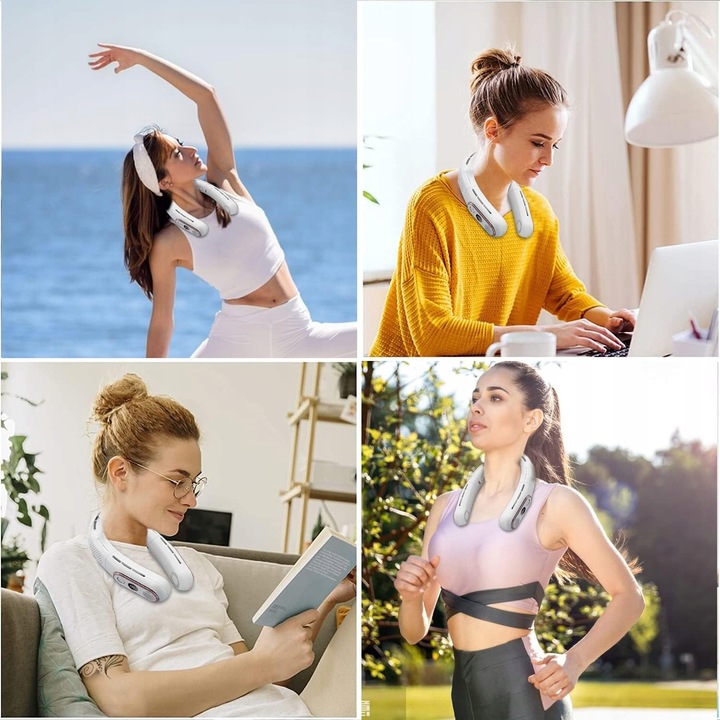 NECK FAN 3000MAH PORTABLE WITH 3 ADJUSTABLE SPEEDS USB FAN