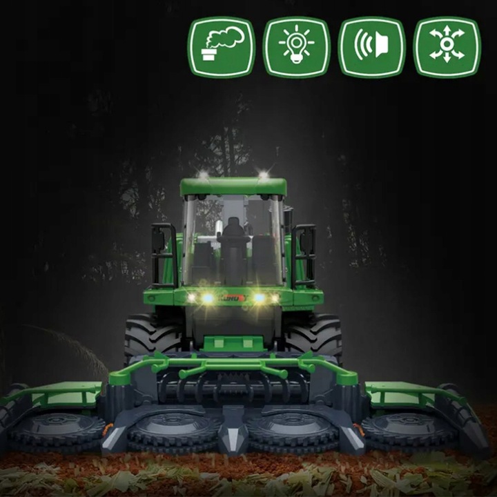 TRAKTOR ZDALNIE STEROWANY CIĄGNIK Z PRZYCZEPĄ RC na PILOTA 2W1