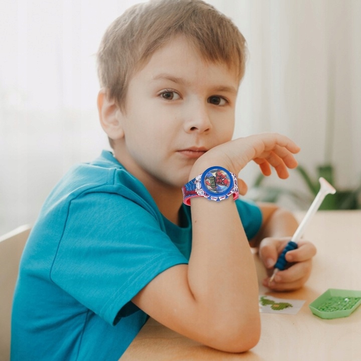 zegarek dziecięcy SPIDERMAN dla chłopca dzieci LEDowy świeci + BRELOK duży
