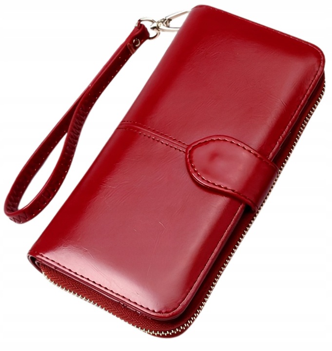 PORTFEL DAMSKI SKÓRZANY LAKIEROWANY POJEMNY