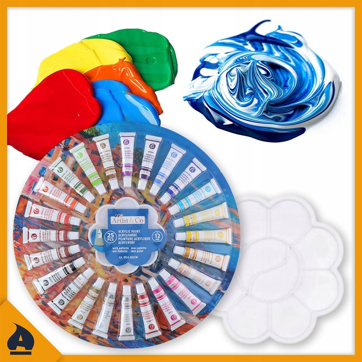 Zestaw Do Malowania Malarski Artystyczny Sztaluga Farby Płótna Dla Dzieci