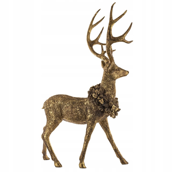 Figurka dekoracyjna świąteczna jeleń renifer duży 71x44cm Brązowy