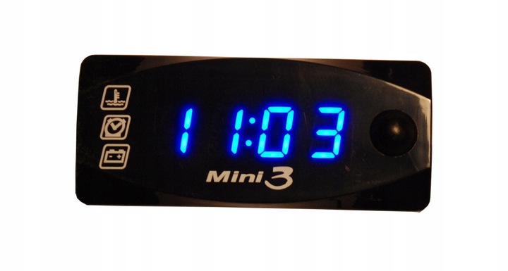 CYFROWY TERMOMETR SAMOCHODOWY ZEGAR DC 12V