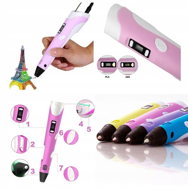 DŁUGOPIS 3D LILO I STICH ZESTAW PREZENT WKŁADY PEN DRUKARKA SZABLONY STITCH