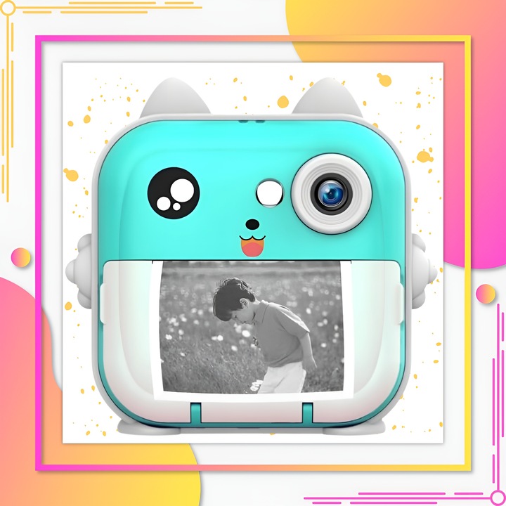 APARAT NATYCHMIASTOWY DLA DZIECI DRUKUŚ DRUKARKA Z KARTA 32GB + 3 ROLKI