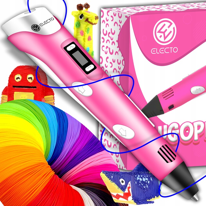 DŁUGOPIS 3D DLA DZIECI DRUKARKA 3D MAGICZNY DŁUGOPIS 3D + WKŁADY 160 METRÓW