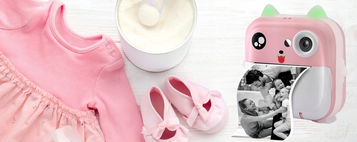 APARAT NATYCHMIASTOWY DLA DZIECI DRUKUŚ DRUKARKA Z KARTA 32GB + 3 ROLKI