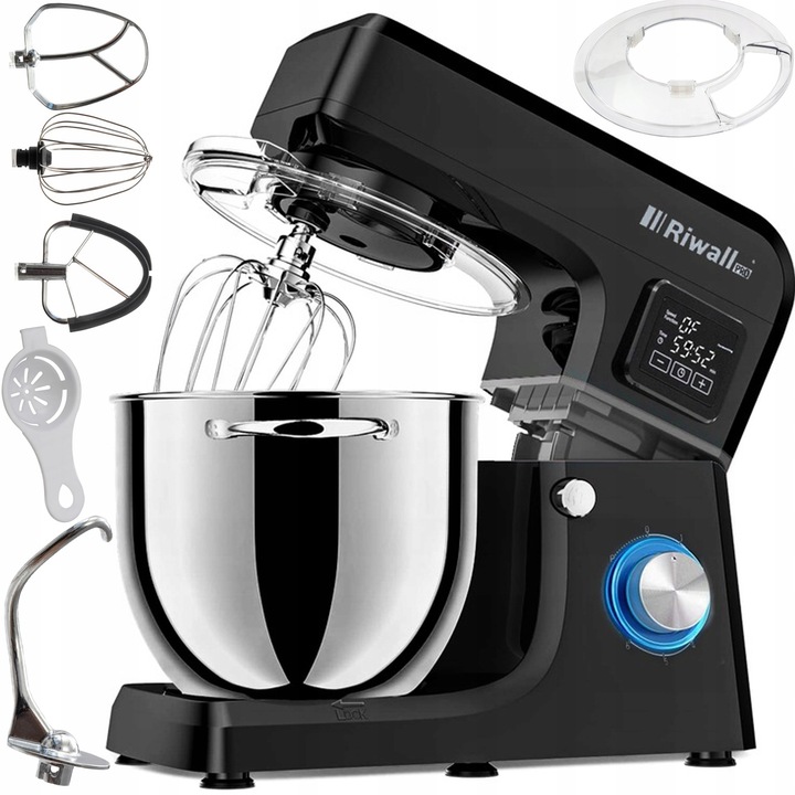 ROBOT KUCHENNY PLANETARNY MIKSER 2700W MISA 6,5L DO CIASTA ZBIERAK LCD