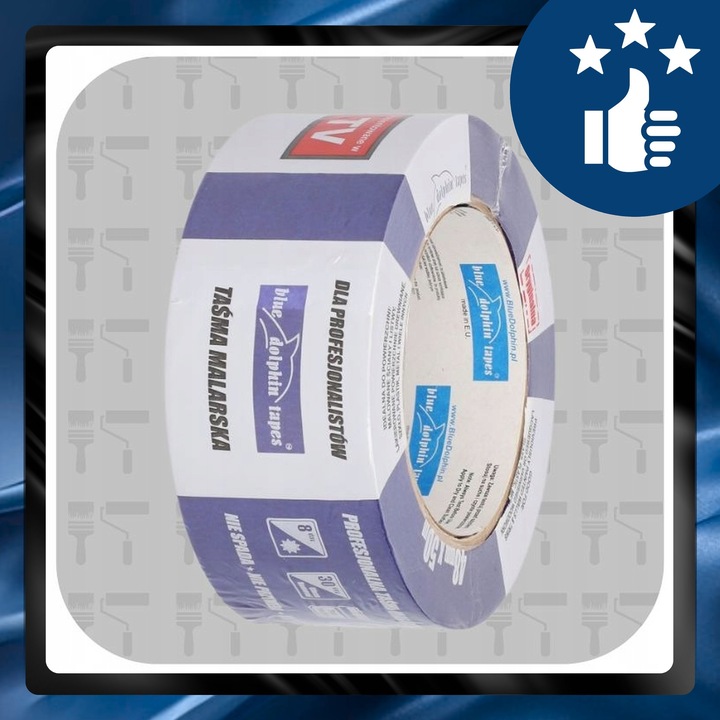 Taśma Malarska Niebieska Blue Dolphin Łatwe Usuwanie 38mm x 50m 2+1 GRATIS