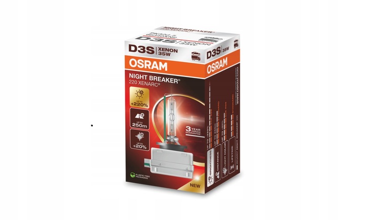 OSRAM D3S XENARC Night Breaker Laser 220% 2SZT
