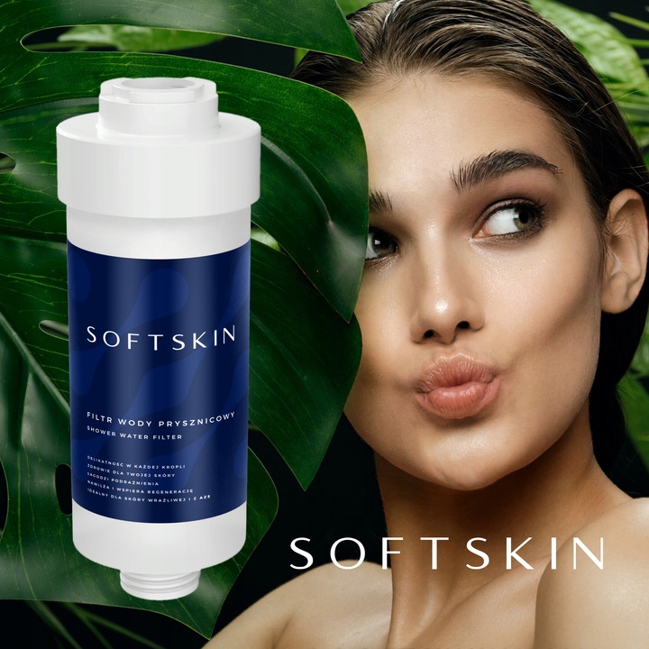 SOFTSKIN Filtr Wody Prysznicowy pod Prysznic WodaRO KDF BPA FREE 2 SZTUKI