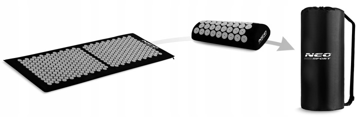 MATA DO AKUPRESURY Z KOLCAMI + PODUSZKA + TORBA