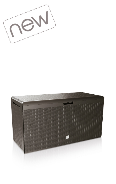 Skrzynia Ogrodowa BOXE RATAN PLUS 2w1 Antracyt