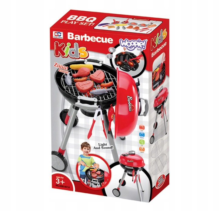 Interaktywny Grill dla Dzieci ze Światłem i Dźwiękiem + Akcesoria Woopie 3+